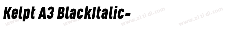 Kelpt A3 BlackItalic字体转换